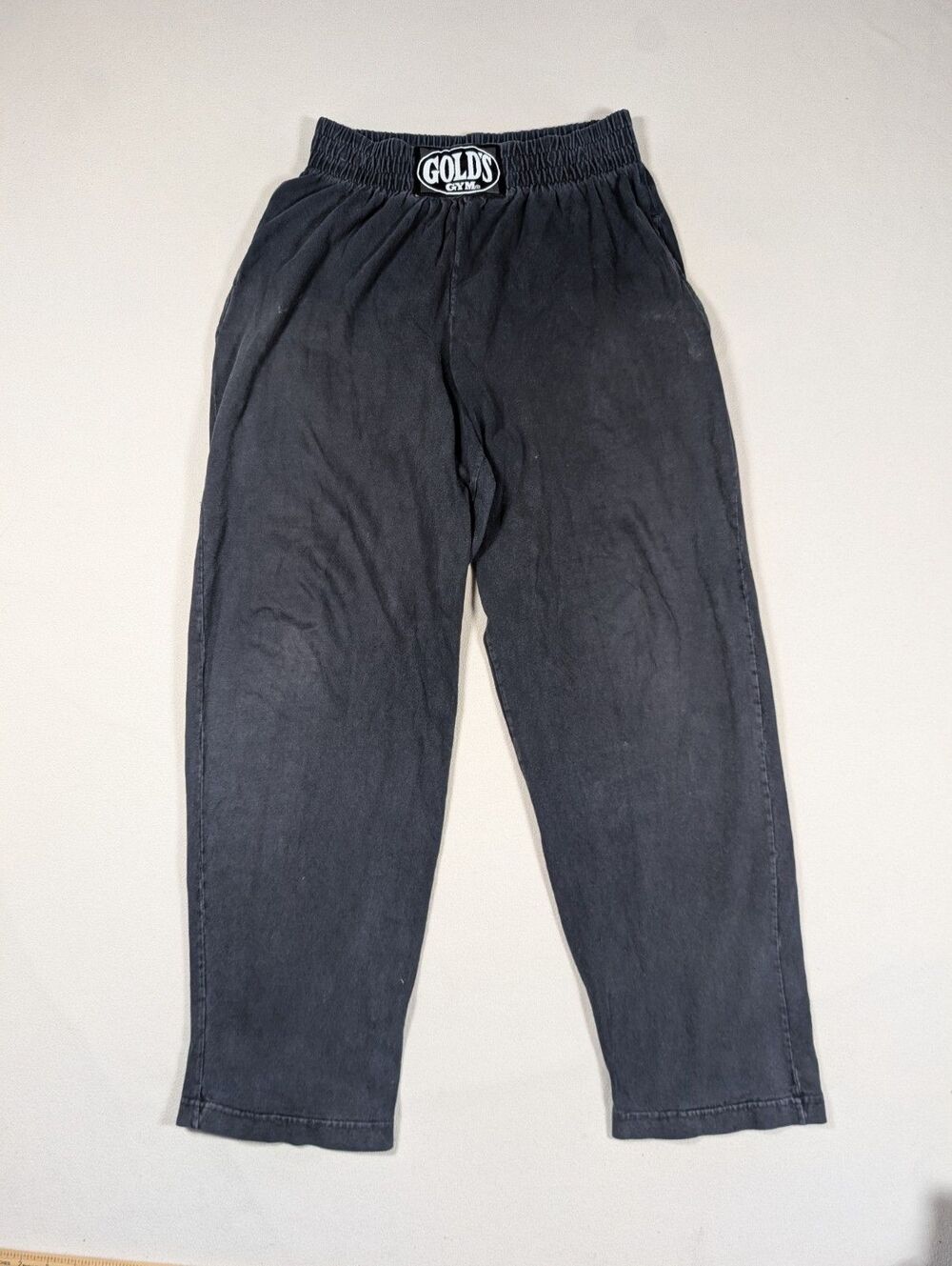 Vintage 80s Gold's Gym Black Sweatpants Men's Size L Made In USA Bodybuilding
